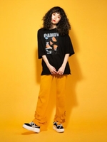 FRILL HEM PANTS/MUSTARD