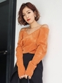 FRONT CROSS SHORT KNIT/ORG