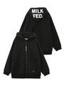 HEAVYWEIGHT SWEAT LOGO EMBROIDERY ZIP PARKA/ブラック