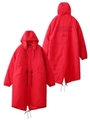 HOODED PUFFER COAT/レッド