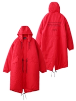 HOODED PUFFER COAT/レッド