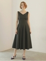 LADYツイルフレアーDRESS/BLK