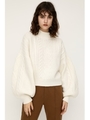 LAMBS WOOL SWELL S／L MG TOPS/O/WHT1