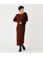 LAYERED 3WAY KNIT ONE PIECE/BRN