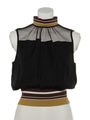 LINE RIB BLOUSE/BLACK