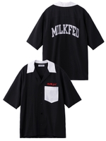 LOGO BOWLING SHIRT/ブラック