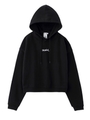 MILLS LOGO CROPPED SWEAT HOODIE/ブラック