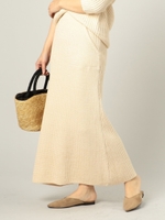 MIXカラーニットスカート/OFF WHITE