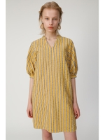 MULTI STRIPED MINI ドレス/柄YEL5