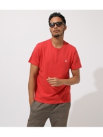 ONE POINT EMBROIDERY STAR TEE/RED