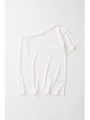 ONE SHOULDER H／S Tシャツ/O/WHT1