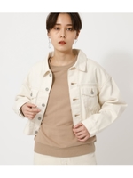 OVER SHORT DENIM JACKET/IVOY3