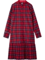 PLAID PLEATED DRESS/レッド
