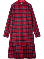 PLAID PLEATED DRESS/レッド