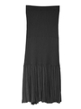 PLEATS DOCKING KNIT SKIRT/BLACK