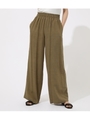 RAYON LINEN RELAX PANTS/KHA