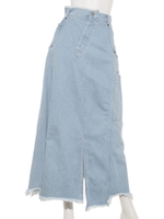 RE-MAKED DENIM SKIRT/LT.BLUE