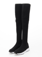 RIB KNEE HIGH （RUBBER SOLE）/BLACK