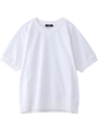 RIBBED TRIM TOP/ホワイト