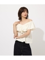 RUFFLE 2WAY BLOUSE/O/WHT1