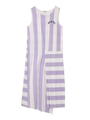 STRIPED ASYMMETRIC DRESS/ライトパープル