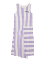 STRIPED ASYMMETRIC DRESS/ライトパープル