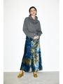 THROW TIE DYE ロングスカート/NVY