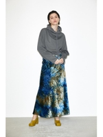 THROW TIE DYE ロングスカート/NVY