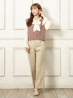 TRセンタープレスストレートPT/ミントグリーン