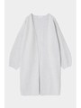 TUCK SLEEVE LONG カーディガン/L/GRY1