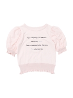 Twinkleハートメッセージトップス / mille fille closet/ベビーピンク