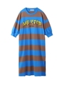 WIDE STRIPE DRESS/ブルー