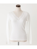 WINTER EDITION LACE V NECK PO/WHT