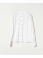 WM52 CHEMISE フリルブラウス/ホワイト
