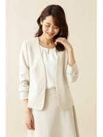 [洗える]ステファニーセットアップ ジャケット/ベージュ(040)