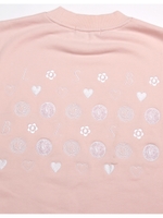 stitched puff sleeve sweat top/PINK