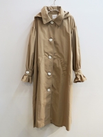 volume sleeve trench coat/beige