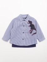 ［ベビー・ボーイズ・セット商品］長袖シャツ長袖Ｔシャツセット/ブルー