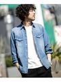 《WEB限定》ヴィンテージデニムシャツ/ブルー(110)