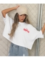 【ANAP】ドルマンスリーブクロップドTシャツ/ホワイト(001)