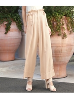 【CHILLE】 サイドリボンデザインパンツ/ベージュ(005)
