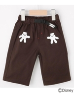 【Disney】ミッキーマウスデザイン ハーフパンツ/チャコールグレー(014)