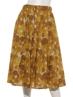 【HONEYCHURCH】ドットリネンタックスカート/黄色