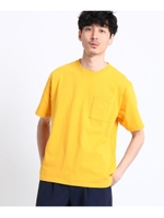 【WEB/一部店舗限定/USAコットン】クルーネックカラービッグTシャツ/レモンイエロー(031)