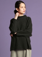 【WEBサイズ別注】《一部カラーSALE対象》CHESSボトルネックニットプルオーバー/チャコールグレー