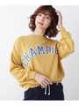 【WEB限定】Champion ロゴ入りスウェットプルオーバー/ベージュ(852)