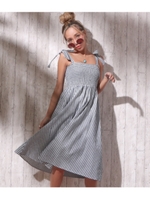 【anap mimpi】 ストライプショルダーリボンワンピース/ネイビー(018)