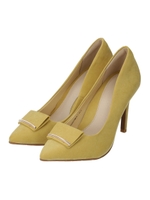 【ストレスフリー】ゴールドパーツポインテッドトゥパンプス/YELLOW