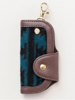 【チャイハネ】ネイティブ柄キーケース/ブルー