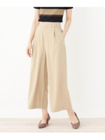 【ヒルナンデス！紹介商品】【34(SS)、42(LL)WEB限定サイズ】ベーシックワイドパンツ/ベージュ(052)
